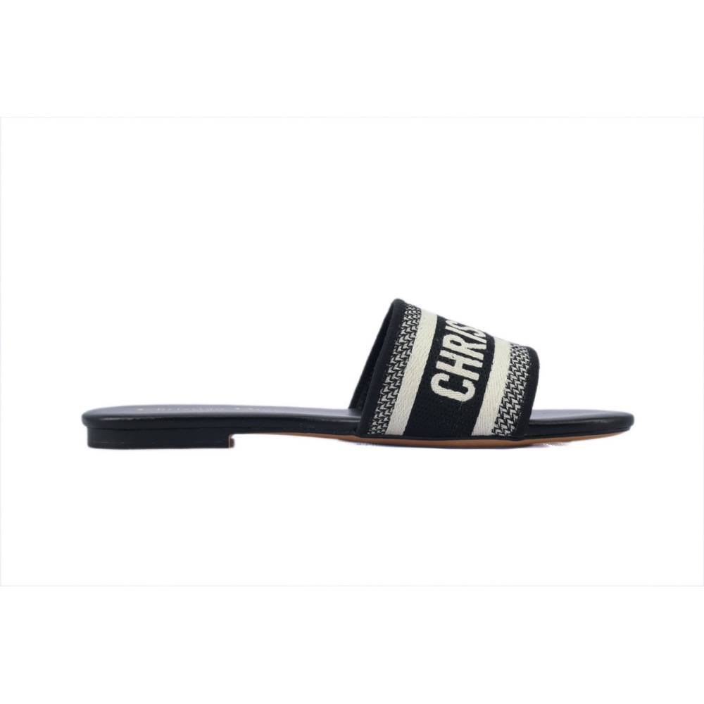 DIOR Classic Dway Slide Rose Black