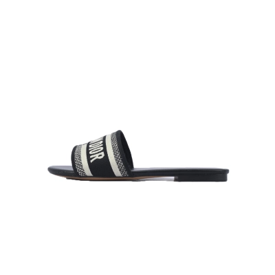 DIOR Classic Dway Slide Rose Black 01