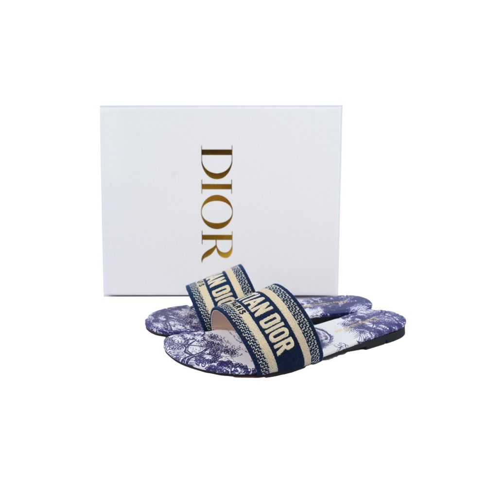 DIOR Classic Dway Slide Rose Blue