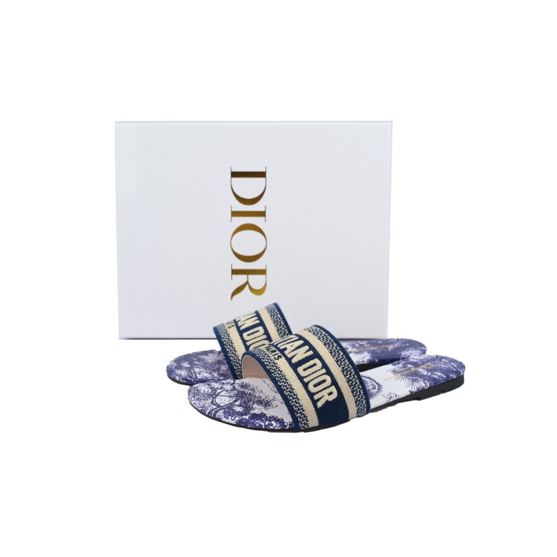 DIOR Classic Dway Slide Rose Blue
