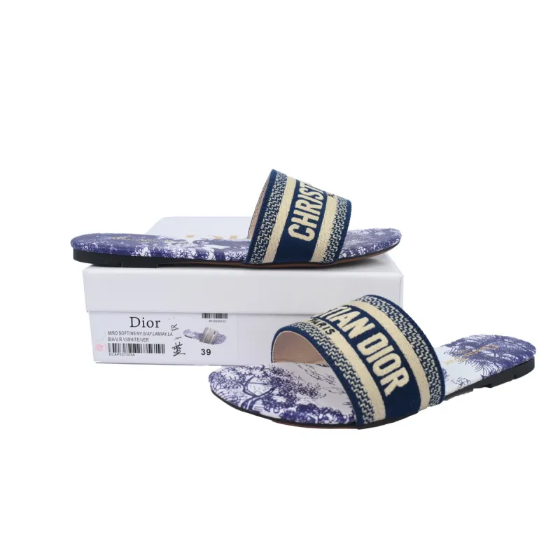 DIOR Classic Dway Slide Rose Blue