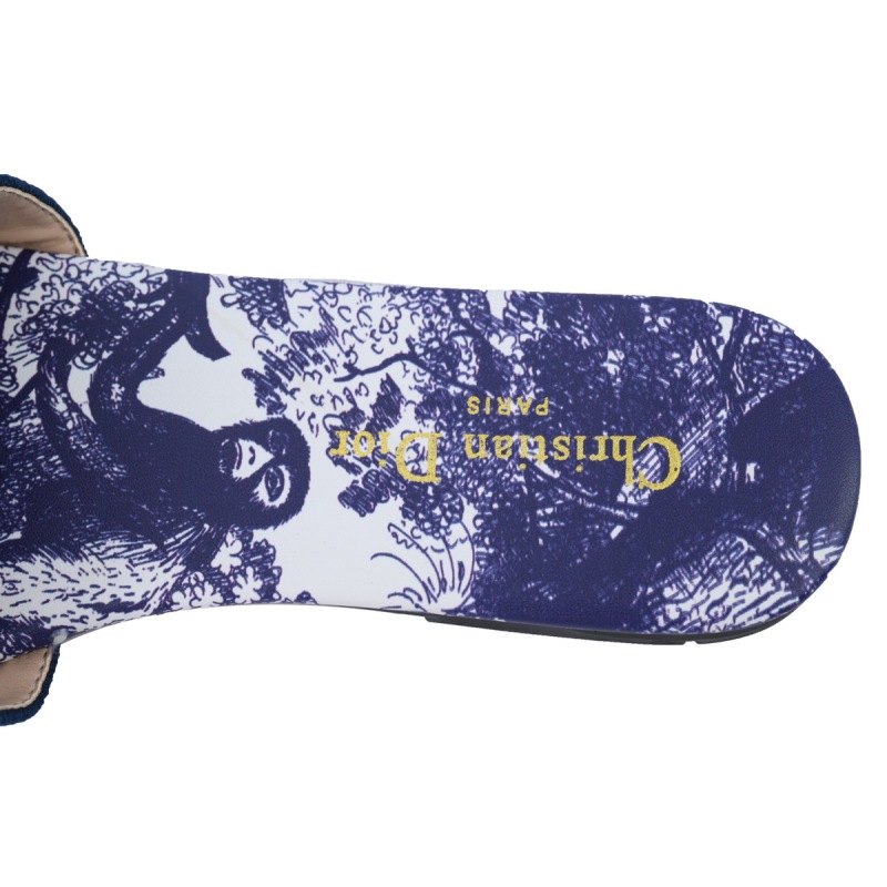 DIOR Classic Dway Slide Rose Blue