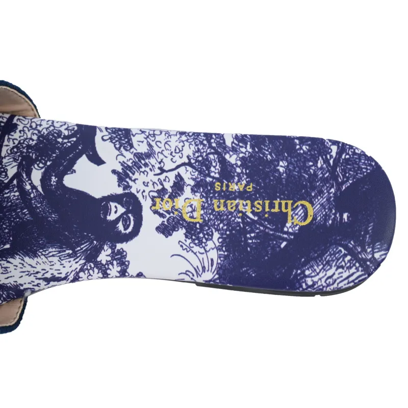 DIOR Classic Dway Slide Rose Blue