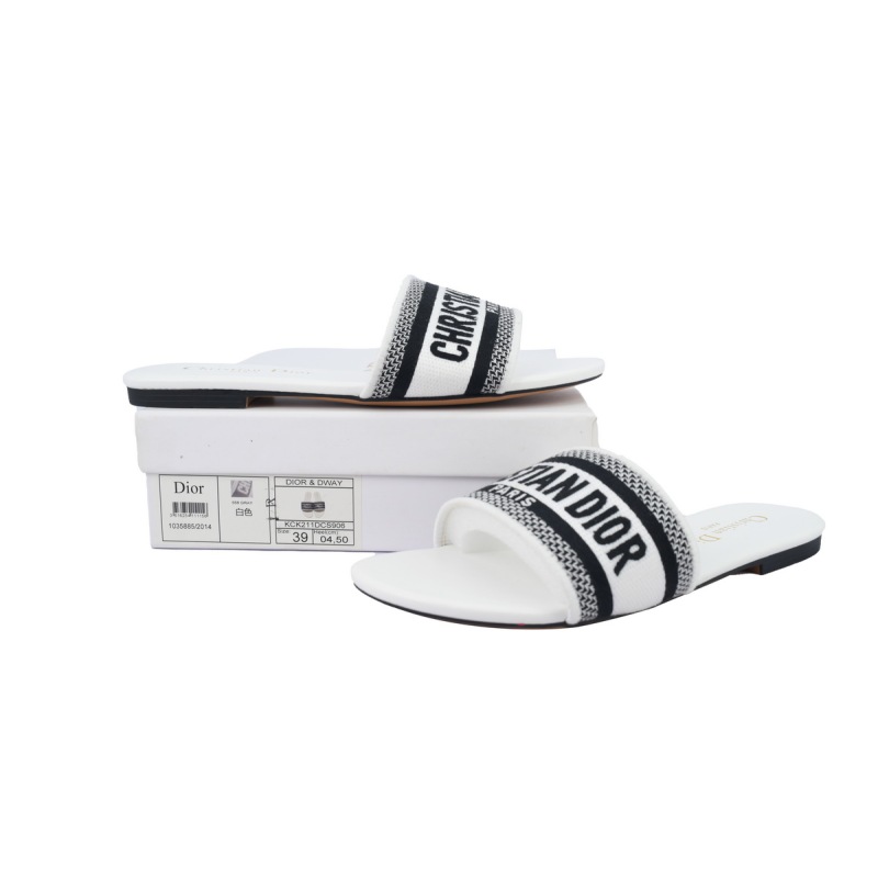 DIOR Classic Dway Slide White