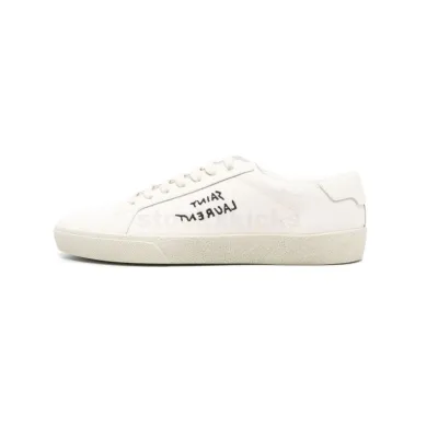 Saint Laurent Court Classic SL/06 Low Distressed Cream PB 610648GUP109113 01