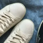 Saint Laurent Court Classic SL/06 Low Distressed Cream PB 610648GUP109113
