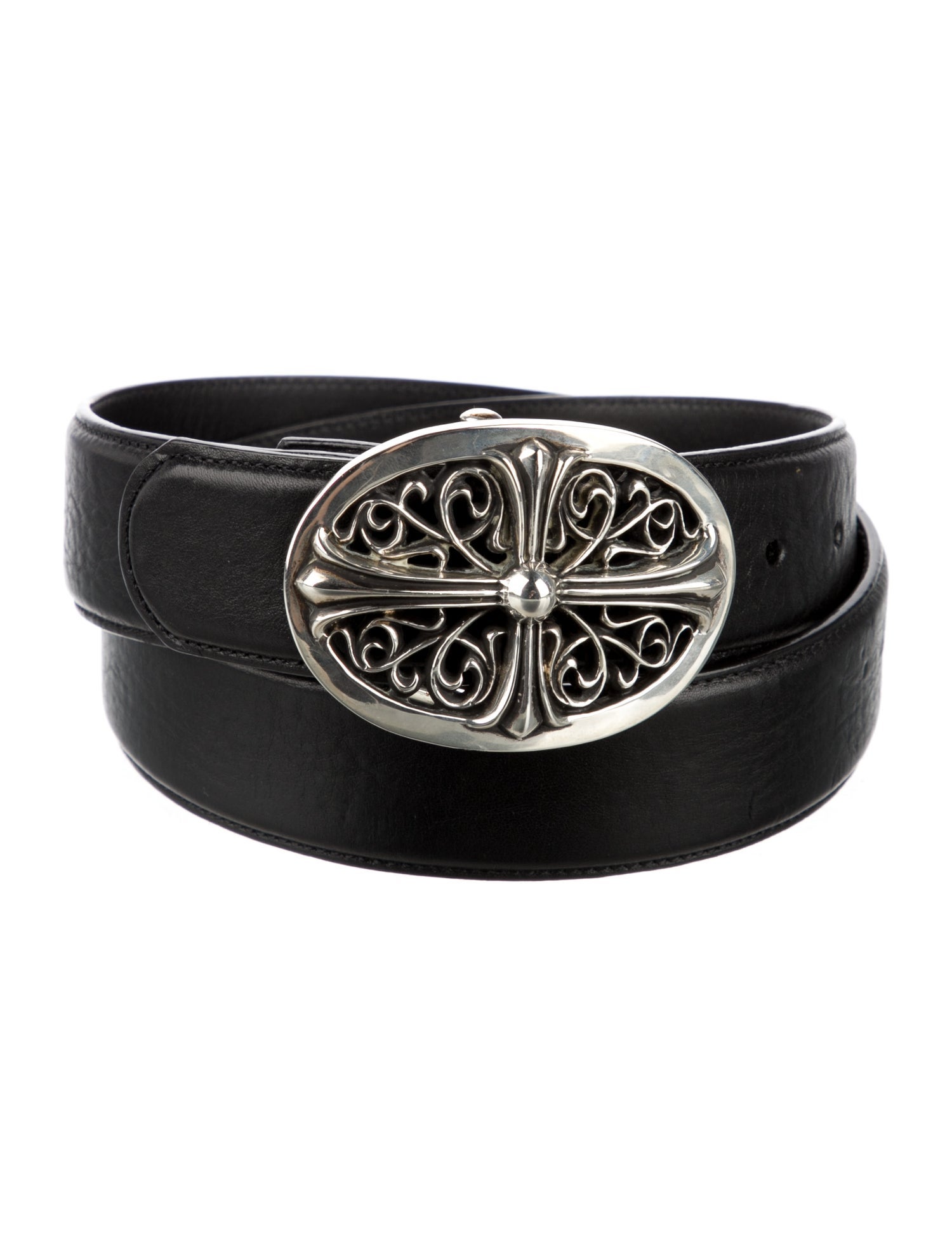 Chrome Hearts Oval Cross Leather Belt