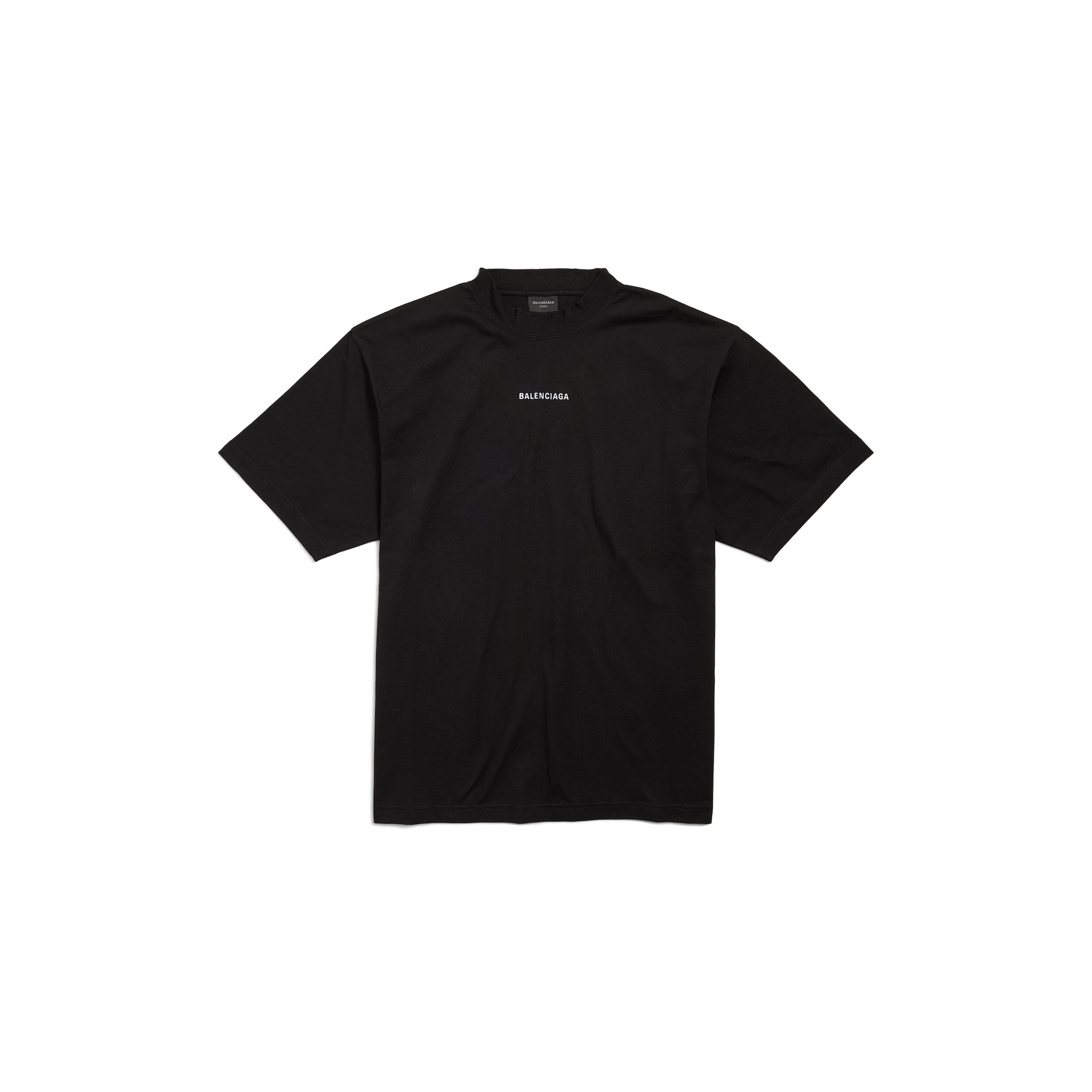 Balenciaga Back T-shirt Medium Fit In Black