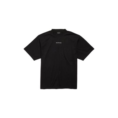 Balenciaga Back T-shirt Medium Fit In Black 01