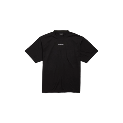 Balenciaga Back T-shirt Medium Fit In Black 01