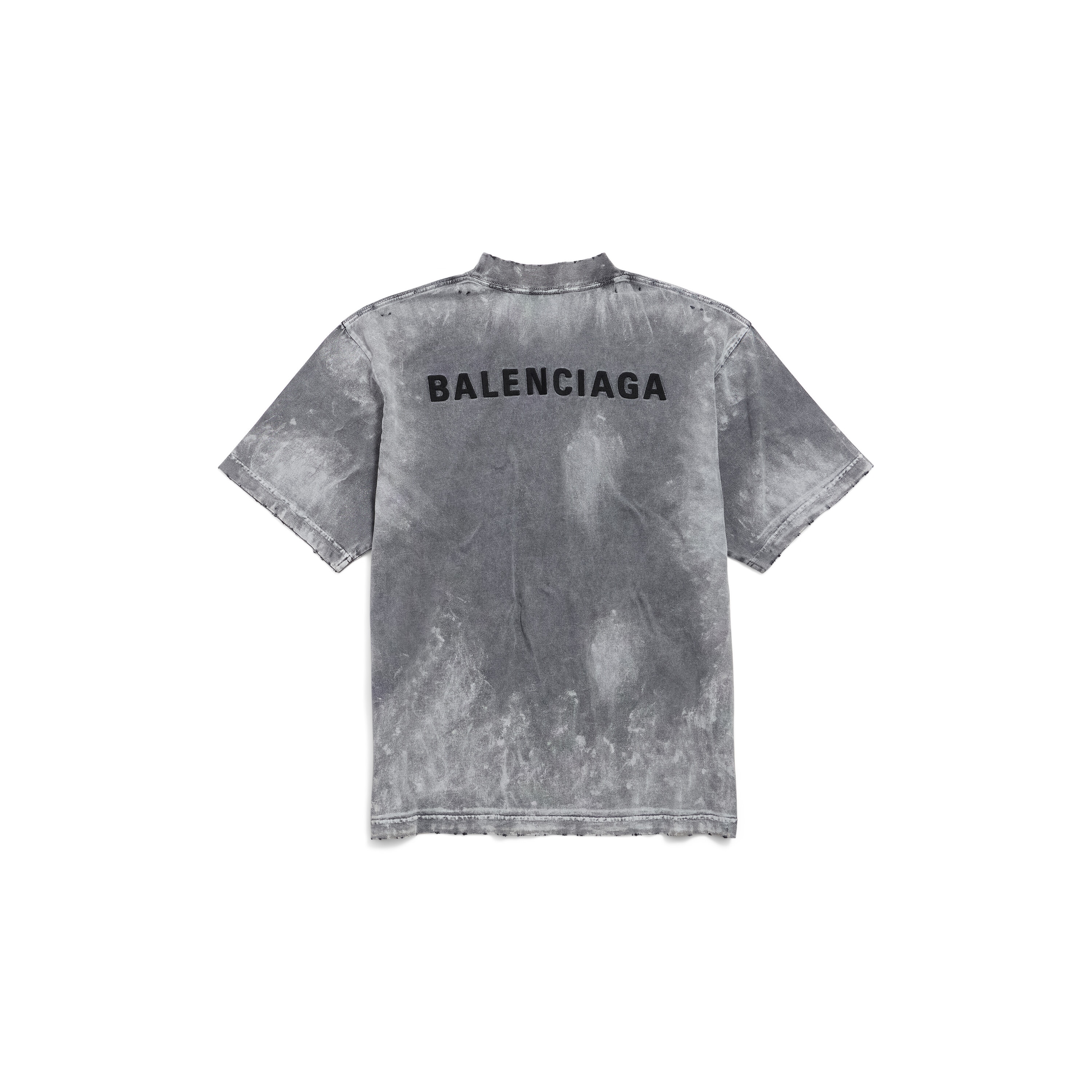 Balenciaga Back T-shirt Medium Fit In Grey