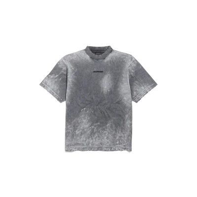Balenciaga Back T-shirt Medium Fit In Grey 01
