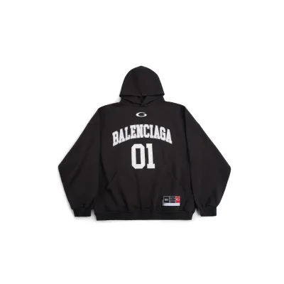 Balenciaga Basketball Series - Hoodie Large Fit In Black 01
