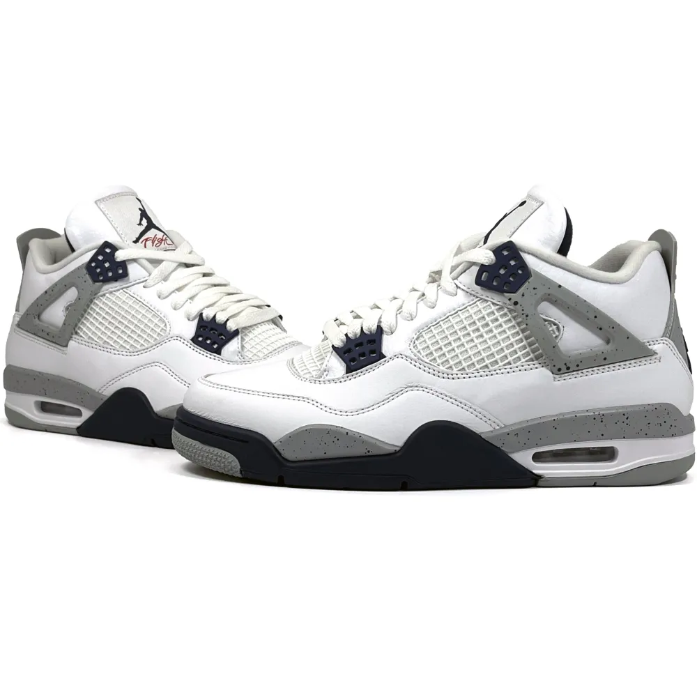 PK God Batch  Air Jordan 4 Retro White Midnight Navy DH6927-140
