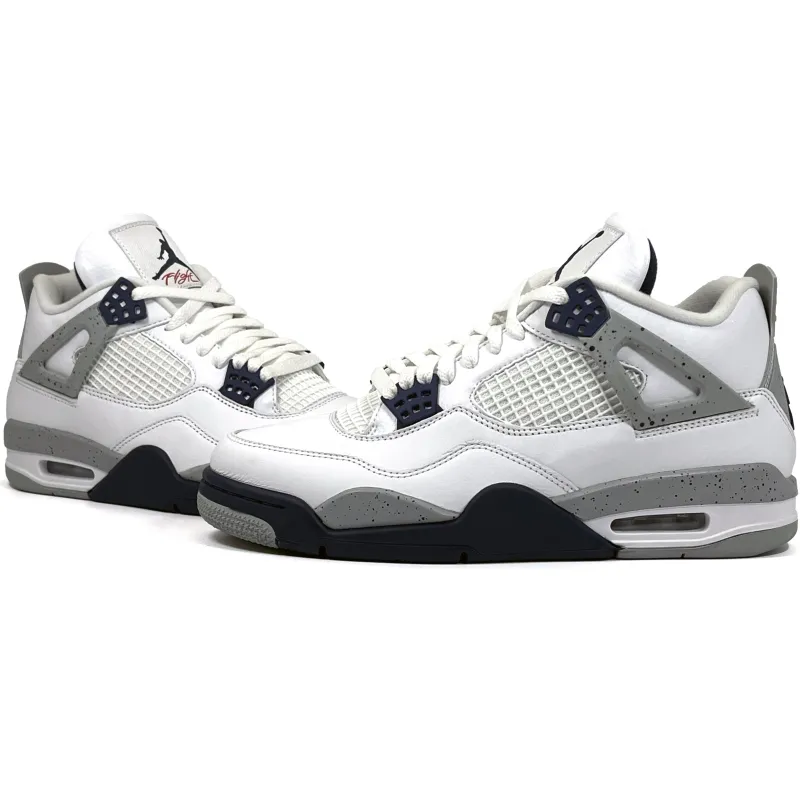 PK God Batch  Air Jordan 4 Retro White Midnight Navy DH6927-140