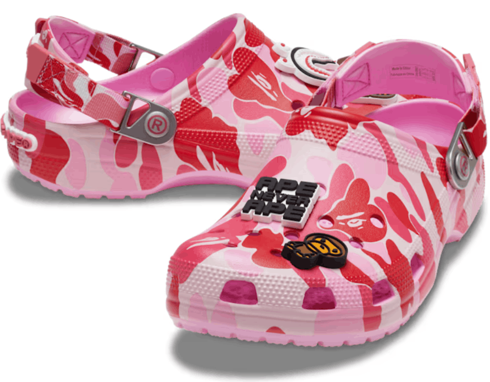 Crocs Classic Clog A Bathing Ape ABC Camo Pink PB 250613