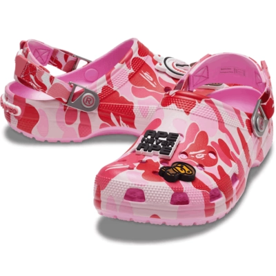 Crocs Classic Clog A Bathing Ape ABC Camo Pink PB 250613 02