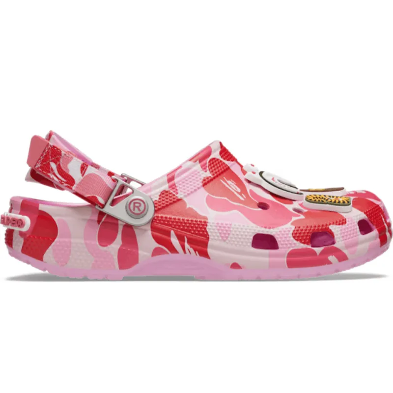 Crocs Classic Clog A Bathing Ape ABC Camo Pink PB 250613