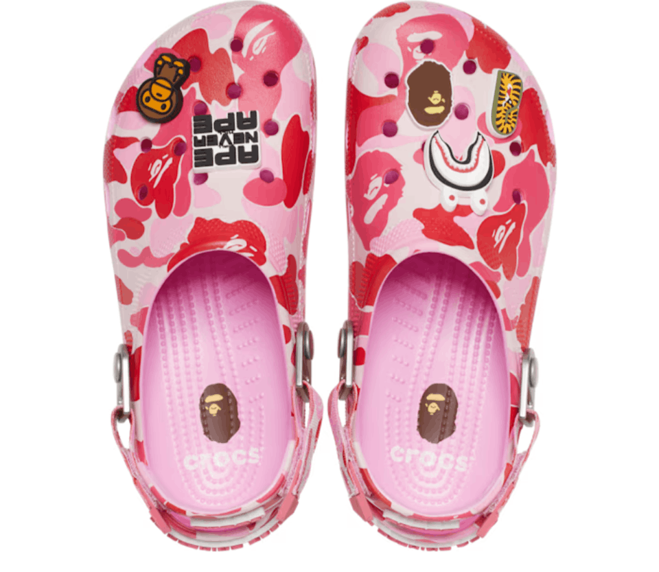 Crocs Classic Clog A Bathing Ape ABC Camo Pink PB 250613