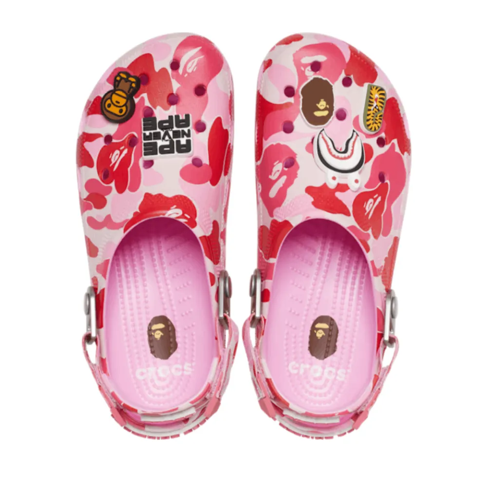 Crocs Classic Clog A Bathing Ape ABC Camo Pink PB 250613