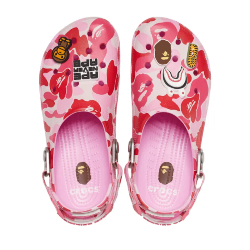 Crocs Classic Clog A Bathing Ape ABC Camo Pink PB 250613