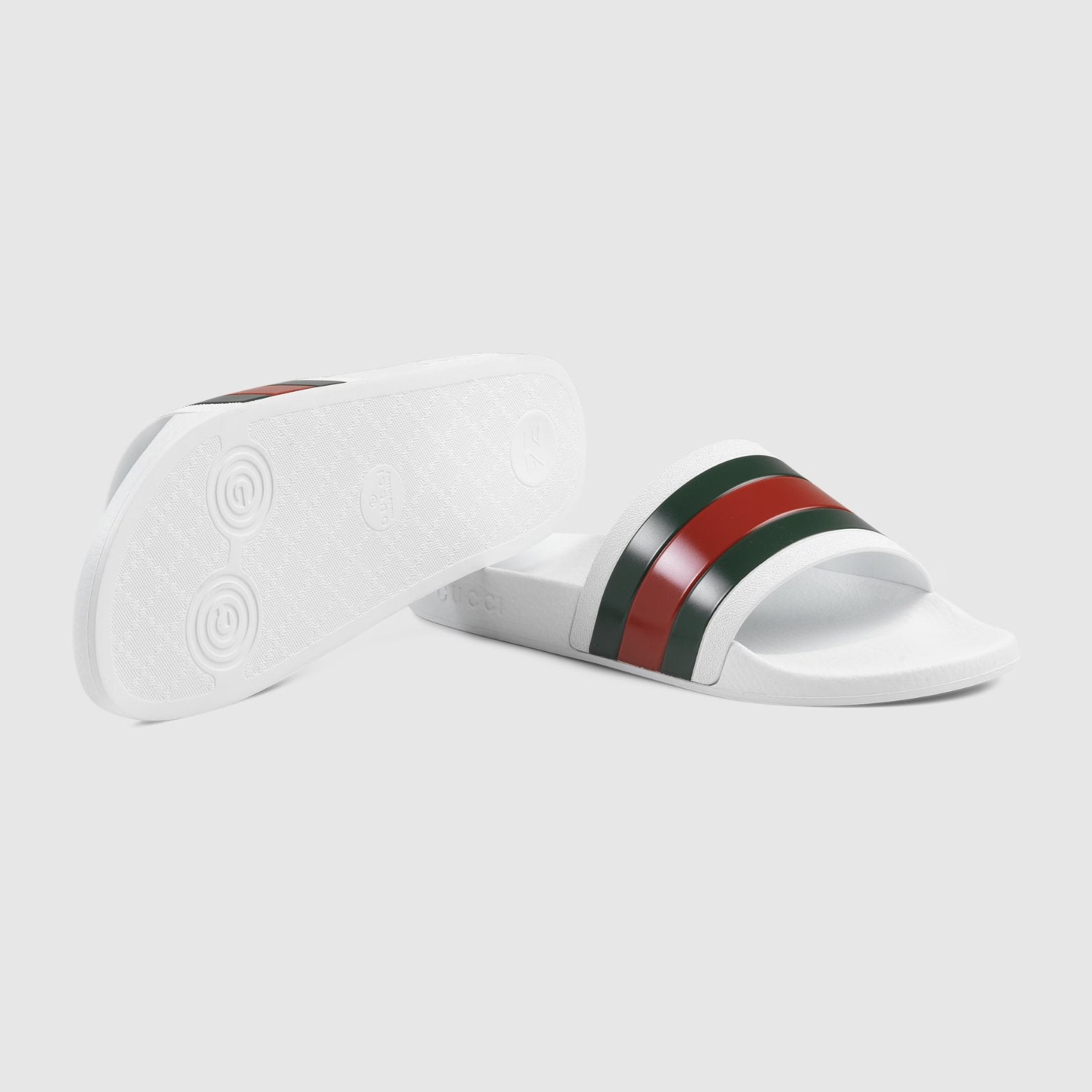 Gucci Pursuit Pool Slides White 308234 GIB10 9079