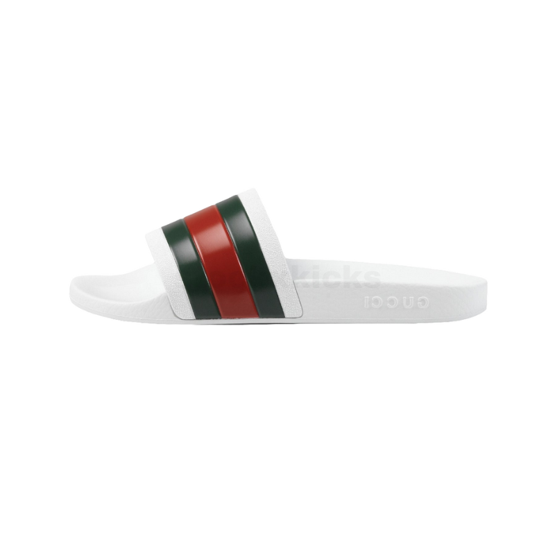 Gucci Pursuit Pool Slides White 308234 GIB10 9079