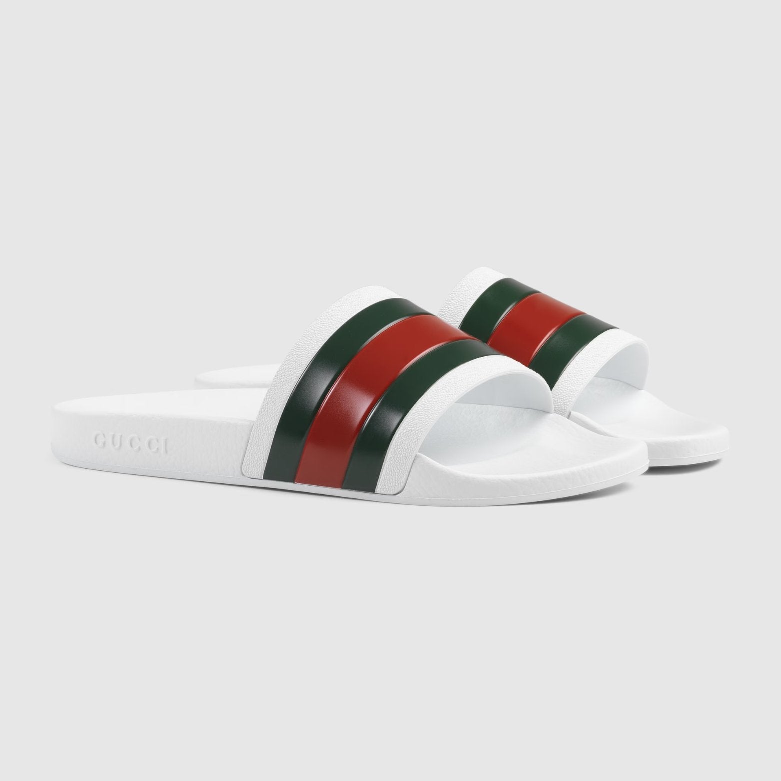 Gucci Pursuit Pool Slides White 308234 GIB10 9079