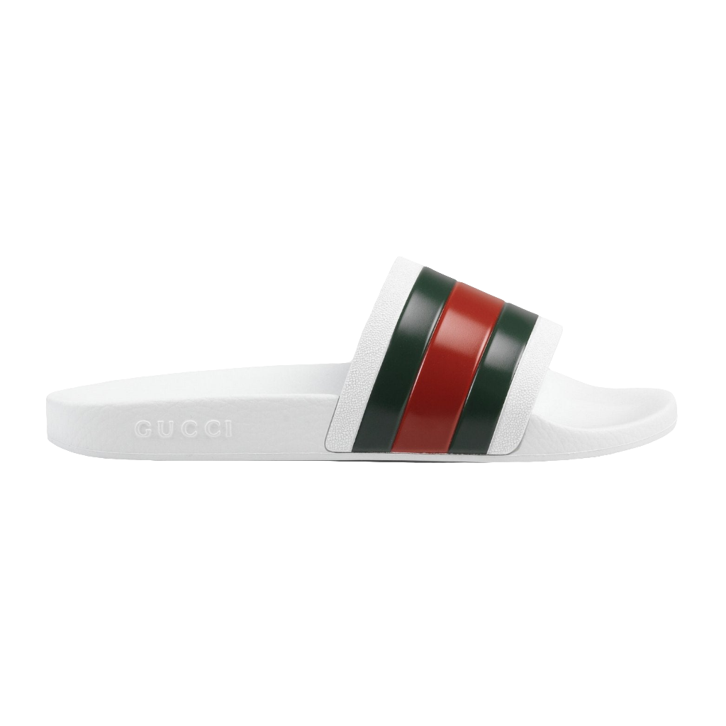 Gucci Pursuit Pool Slides White 308234 GIB10 9079