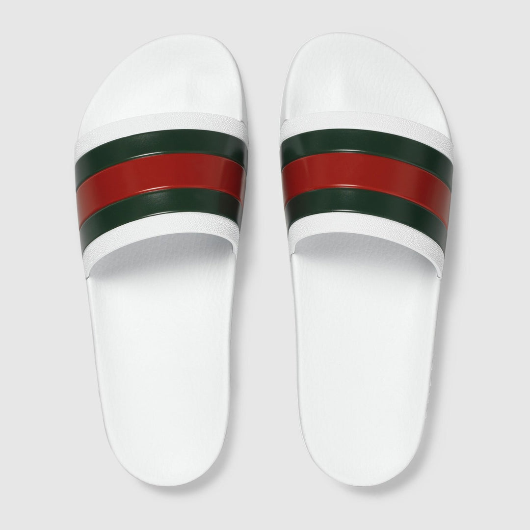 Gucci Pursuit Pool Slides White 308234 GIB10 9079