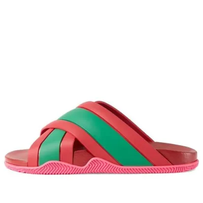 Gucci Web Slide Pink Rubber 627820 J8700 6559 01