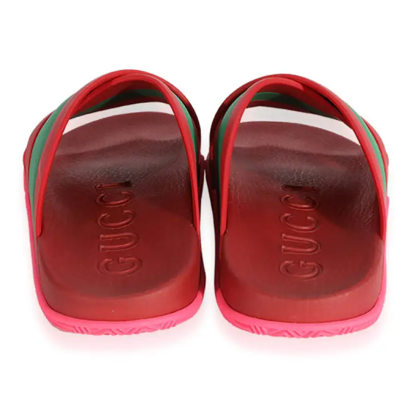 Gucci Web Slide Pink Rubber 627820 J8700 6559
