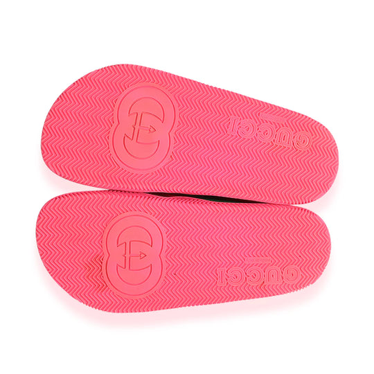 Gucci Web Slide Pink Rubber 627820 J8700 6559