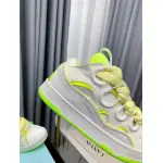 Lanvin Curb Sneaker White Fluo Yellow PB FM SKRK11 TONE P25613