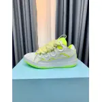 Lanvin Curb Sneaker White Fluo Yellow PB FM SKRK11 TONE P25613