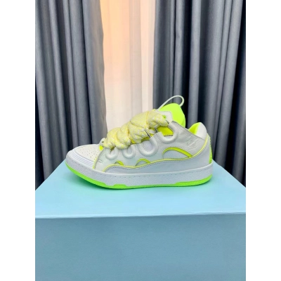 Lanvin Curb Sneaker White Fluo Yellow PB FM SKRK11 TONE P25613 01