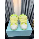 Lanvin Curb Sneaker White Fluo Yellow PB FM SKRK11 TONE P25613