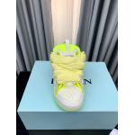 Lanvin Curb Sneaker White Fluo Yellow PB FM SKRK11 TONE P25613