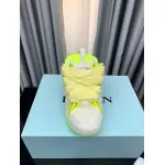 Lanvin Curb Sneaker White Fluo Yellow PB FM SKRK11 TONE P25613