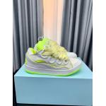 Lanvin Curb Sneaker White Fluo Yellow PB FM SKRK11 TONE P25613