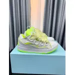 Lanvin Curb Sneaker White Fluo Yellow PB FM SKRK11 TONE P25613