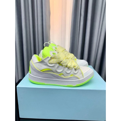 Lanvin Curb Sneaker White Fluo Yellow PB FM SKRK11 TONE P25613 02
