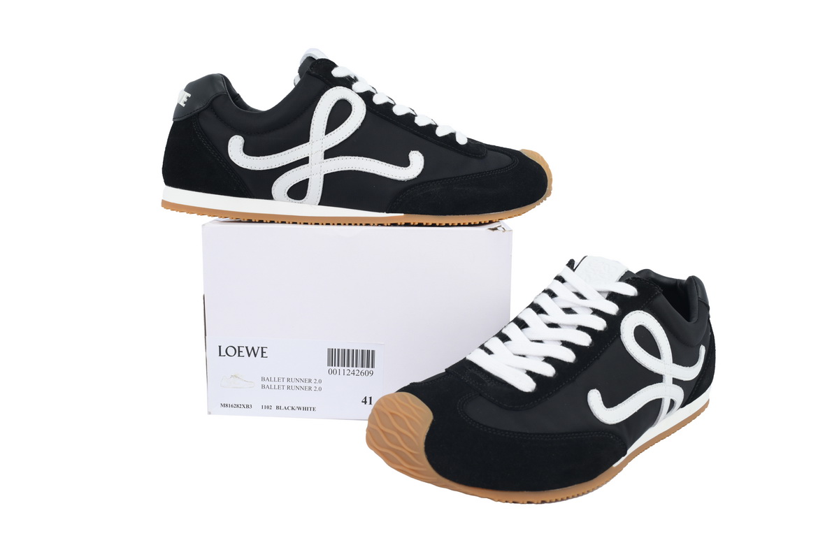LOEWE Ballet Runner 2.0 Black Bnd White LLBR282X01-1102