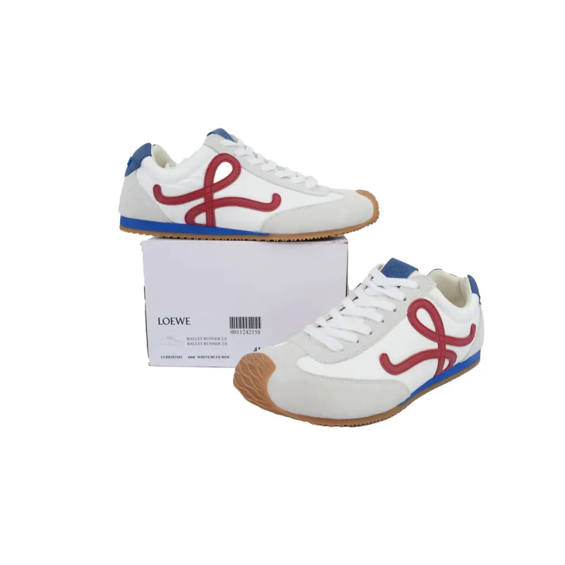 LOEWE Ballet Runner 2.0 White Red LLBR282X02-4868