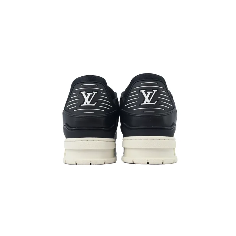 LV Trainer Sneaker Black Skin And White Background 1AD9WD