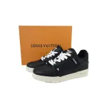 LV Trainer Sneaker Black Skin And White Background 1AD9WD