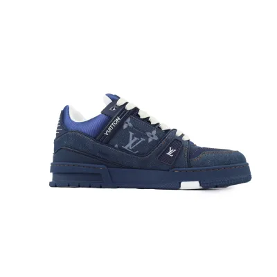 LV Trainer Sneaker Deep Blue Cowboy 1AHT46 02