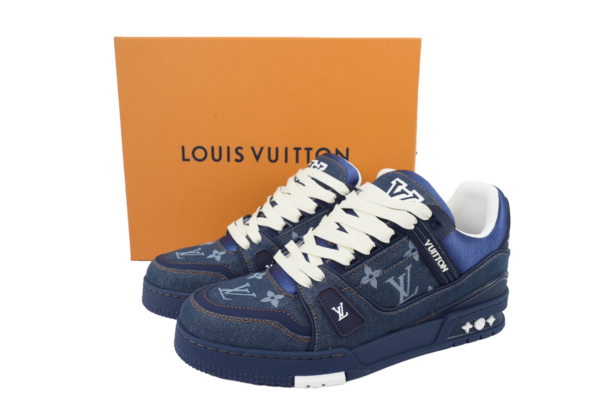 Louis Vuitton Trainer Sneaker Deep Blue Cowboy 1AHT46