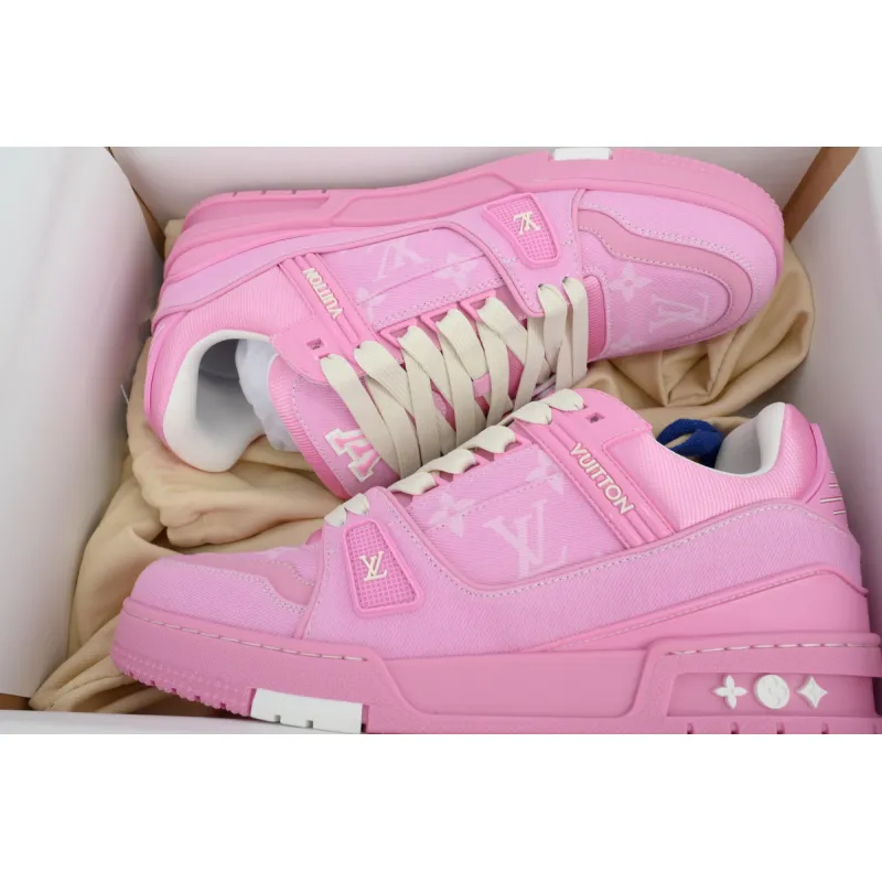 LV Trainer Sneaker Pink Cowboy 1AHT03