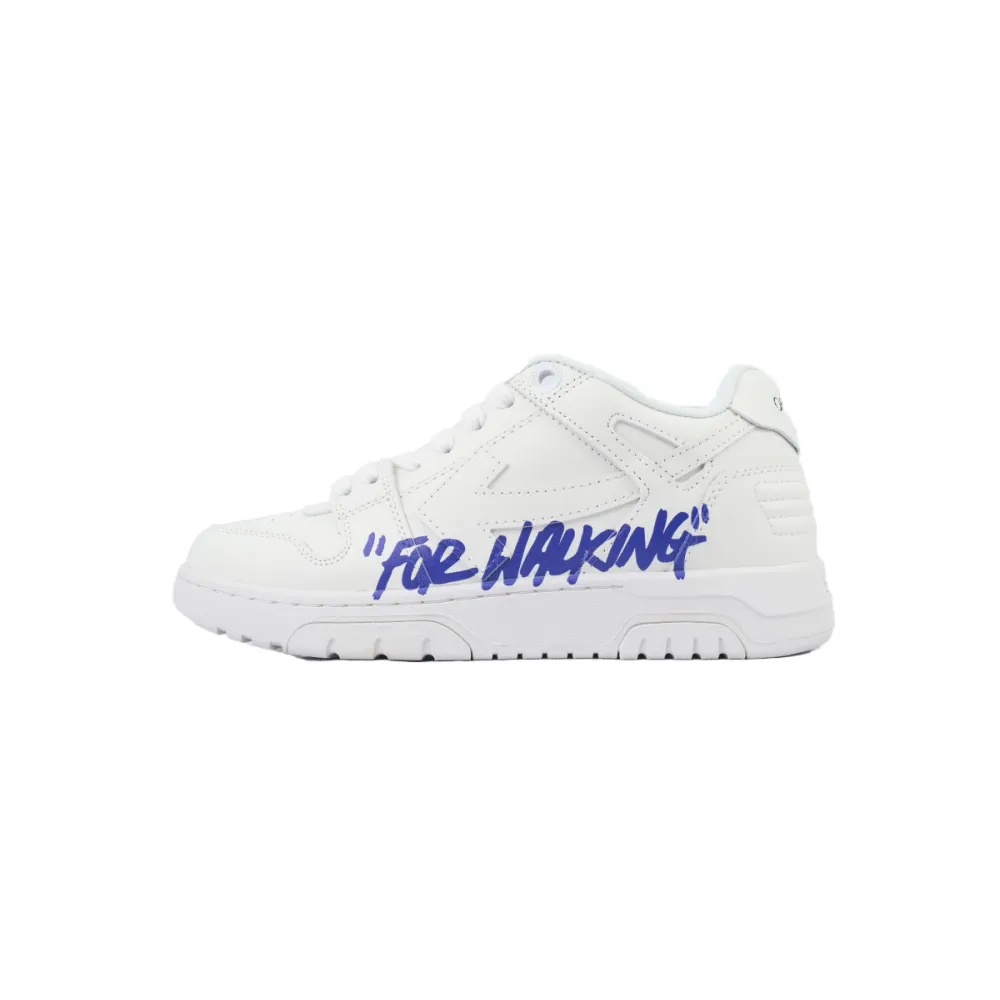 PK God Batch OFF-WHITE Out Of Office OOO Low Tops White and Blue Letters OMIA189F 24LEA006 0145